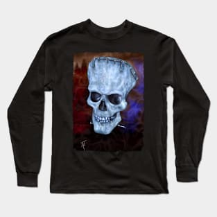 Frankenstein monster skull Long Sleeve T-Shirt